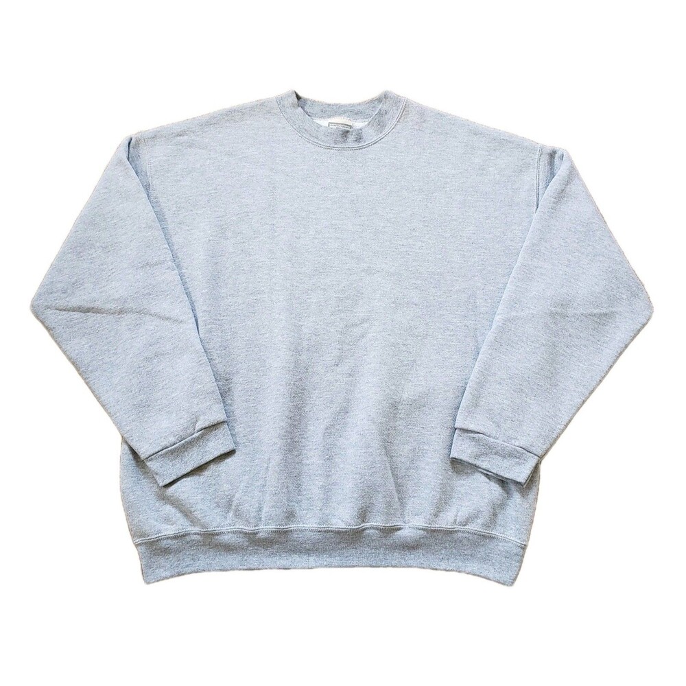 Vintage 90s Lee Heavyweight Size XL USA Made Mens Grey Plain Sweatshirt